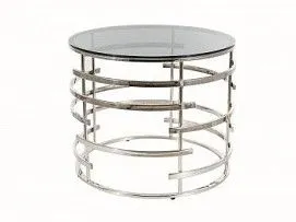 Стол журнальный Signal LIVIA (дымчатый/серебряный)