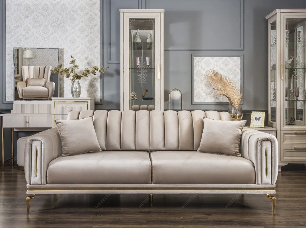 Диван Замира 3х местный бежевый | изображение 5