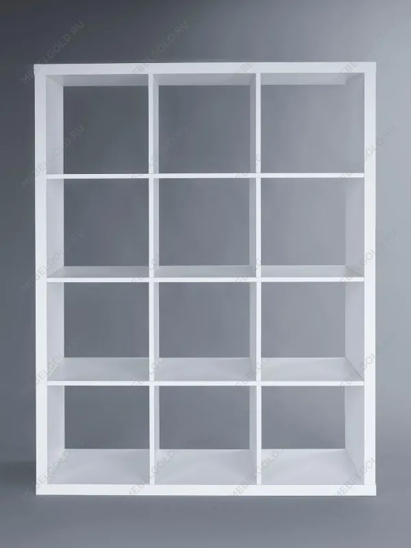 Стеллаж Фора, 12 полок, 112х147х38 см, белый | изображение 9