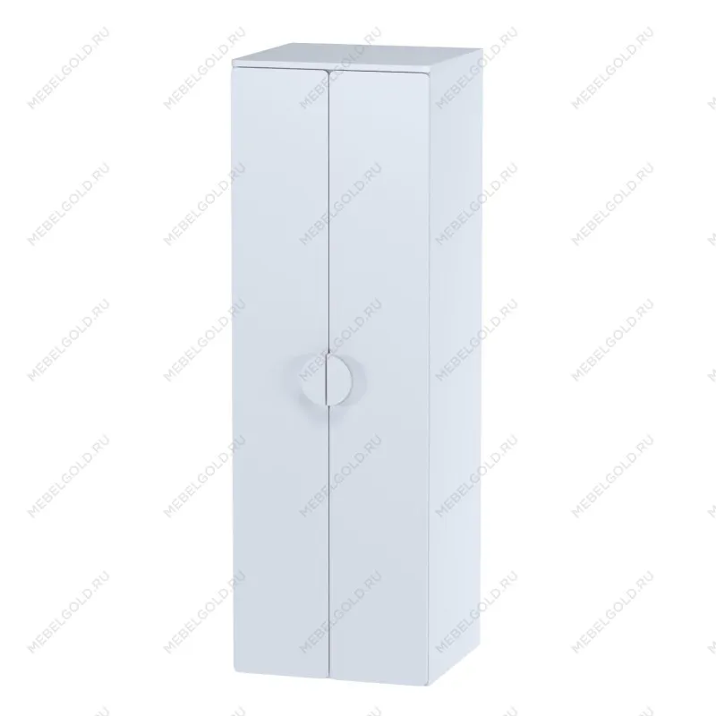 Шкаф Пикси распашной, с двумя дверьми и полкой 60x57x180, белый (робкий подснежник)