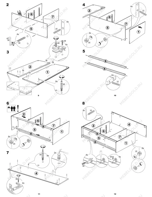 Тумба Сириус, 2 двери и 3 ящика, 156х41х95 см, белая | изображение 17