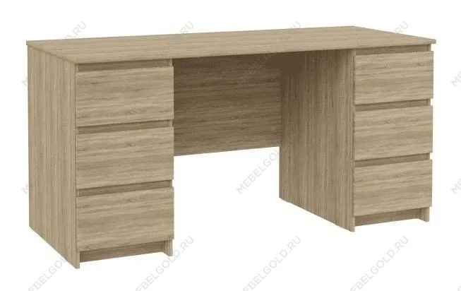 Стол письменный Кастор, 6 ящиков, 151х65х75 см, дуб сонома