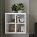 Стеллаж Фора, 4 полки, 77х77х38 см, белый | изображение 3