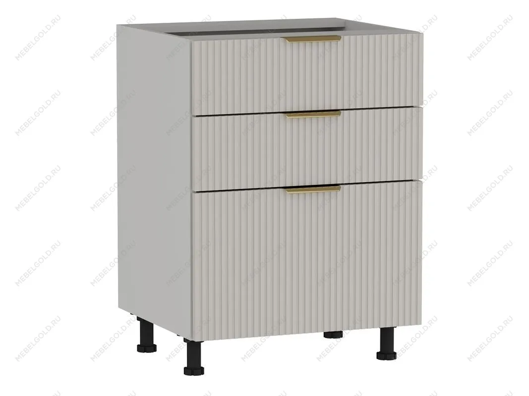 Стол с ящиками СЯ-60 (176/356), Монза (600*523*820) Экокожа Бежевый, 23119