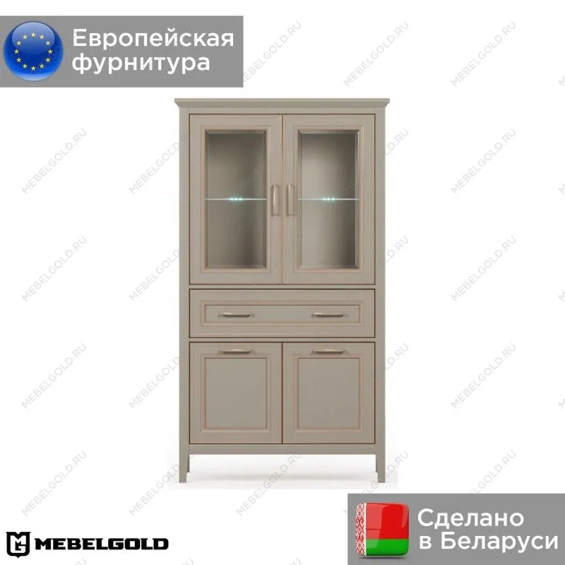 Шкаф-витрина Классик REG2W2D1S/170 с подсветкой | изображение 1