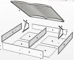Ящик с подъемным механизмом Лали 160x200 см бежевый