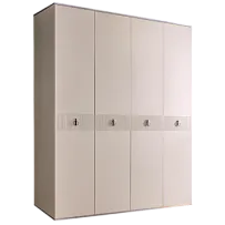 Шкаф 4-х дверный Римини СОЛО (Слоновая кость/Серебро) РМШ2/4(s)