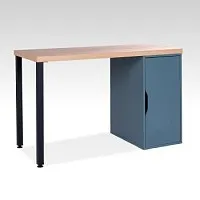 Дуб беленый/серо-бирюзовый/черный