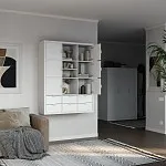 Стеллаж Фора, 12 полок, 112х147х38 см, белый | изображение 5