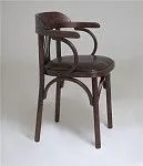 Стул Венский Михаэль мягкий (темный тон, экокожа коричневая) | изображение 1