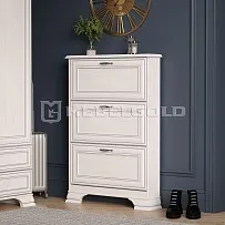 Обувница Тиффани 3D вудлайн кремовый