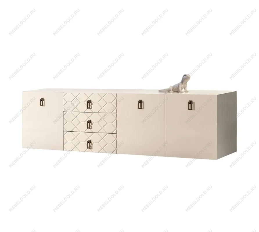 Комод 2.1м Bogemia Fly Farfalle (Слоновая кость) (Lakobel/Черный) БМКМ-5