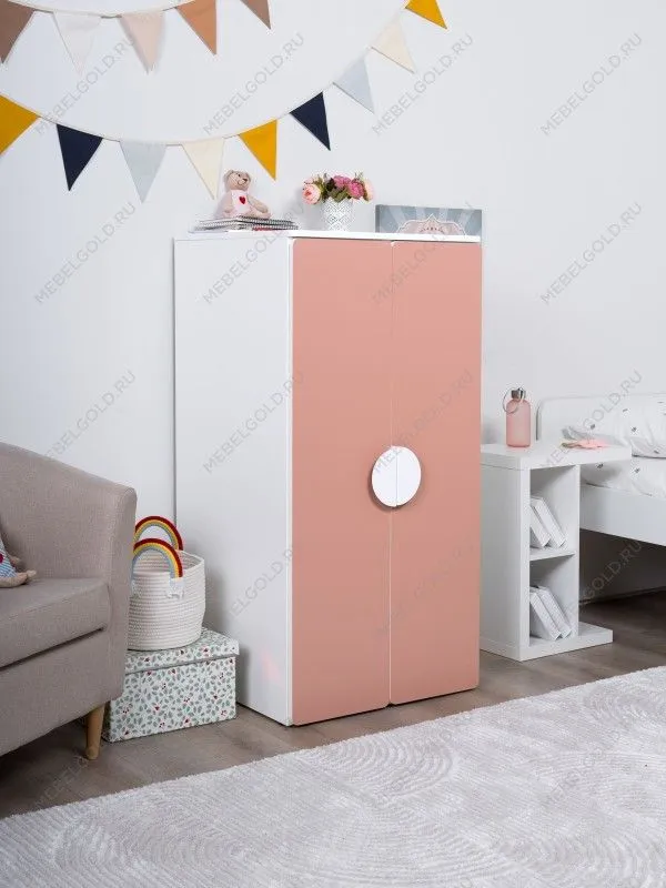 Шкаф распашной Пикси, с двумя дверьми и тремя полками 60х57х120, мечтательный пион | изображение 4