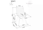 Стул кухонный Signal MONTI Velvet Bluvel 68 поворотный (карри/черный, поворотный) | изображение 6