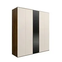 Шкаф 5-ти дв. Bogemia Woodline Air (Слоновая кость/Черный) БМШ2/5(1)