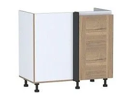 Стол под мойку угловой СМУ-100 правый, Сити (900*470*820) Дуб Галифакс натуральный, 20811