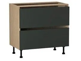 Стол с ящиками СЯ-90 (2), Женева (900*520*870) Дуб Палермо/Зеленый матовый, 21924