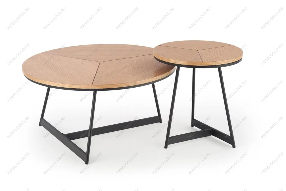 Стол журнальный Halmar KARIDA-S (дуб натуральный/черный) | изображение 4