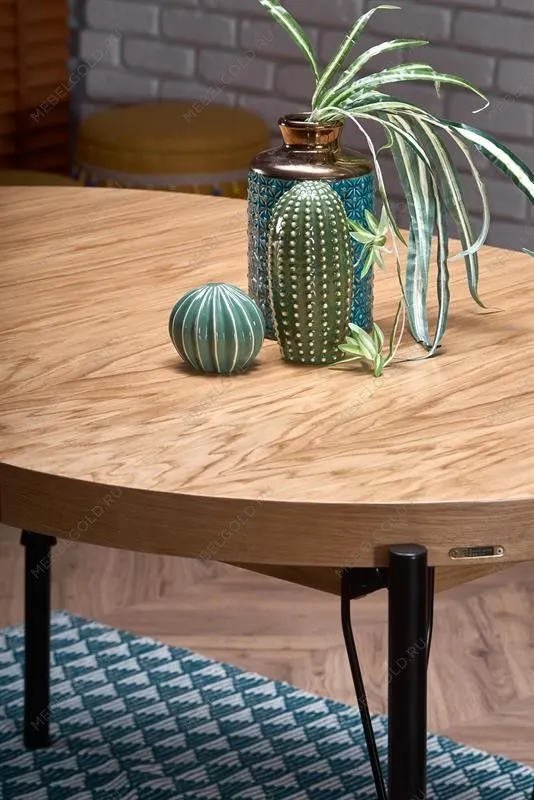 Стол обеденный Halmar INFERNO раскладной (дуб натуральный/черный) | изображение 13