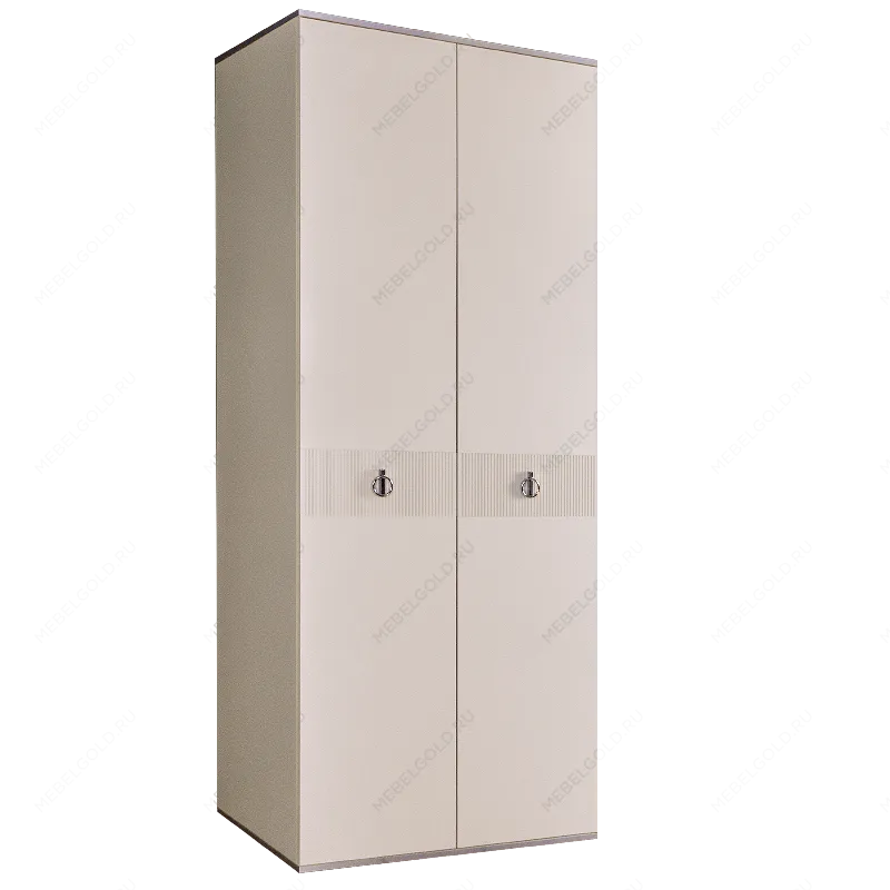 Шкаф 2-х дверный Римини СОЛО (Слоновая кость/Серебро) РМШ2/2(s)