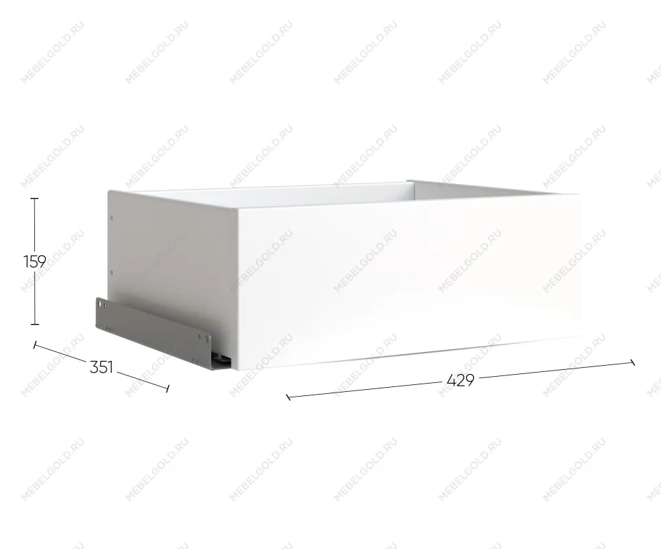 Ящик выдвижной к шкафу МАКС, 43х36х16 см, дуб венге, черно-коричневый | изображение 1