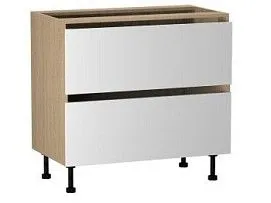 Стол с ящиками СЯ-90 (2), Женева (900*520*870) Дуб Палермо/Белый матовый, 22421
