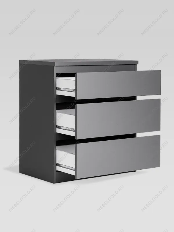 Комод Кастор, 3 ящика, 65х40х71 см, серый | изображение 16