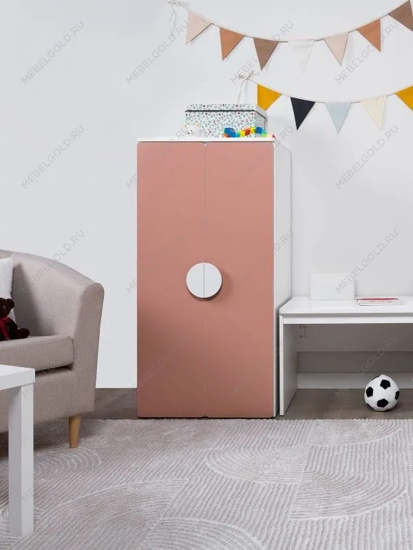 Шкаф распашной Пикси, с двумя дверьми и тремя полками 60х57х120, мечтательный пион | изображение 3