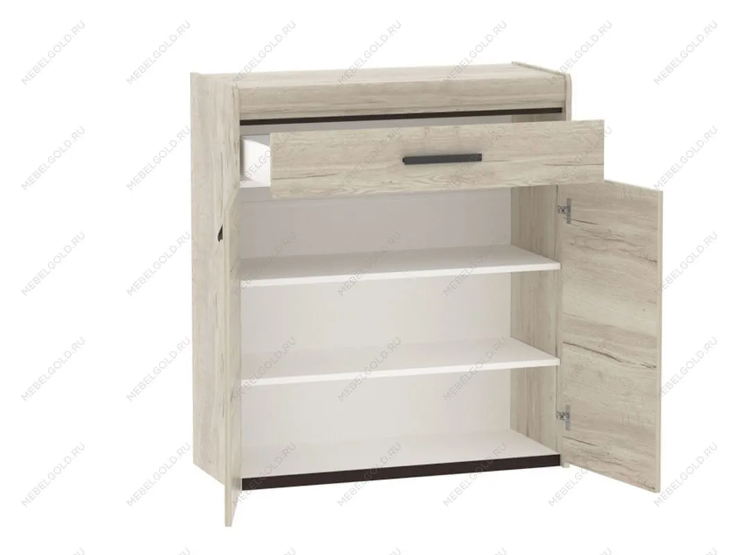 Тумба 900 ПМ-4 высокая, Мале (900*384*1020) Дуб галифакс белый, 50503 | изображение 1