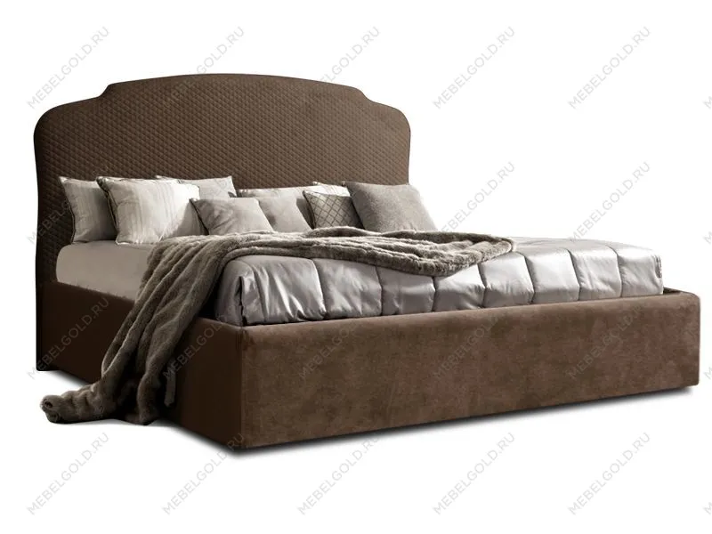 Кровать Римини 1,4 м, с подъемным механизмом (шоколад), РМКР140-2[3], стеганые царги | изображение 1