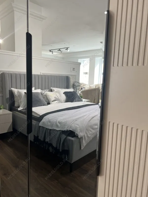 Шкаф Стелла 6-дверный светло серый камень | изображение 6