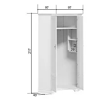 Шкаф угловой Кентаки SZFN2D белый