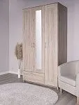 Шкаф Сириус, 3 двери и 1 ящик с зеркалом, 117х59х220 см, дуб сонома | изображение 2