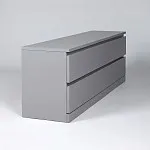 Комод Варма, 4 ящика, горизонтальный, 160х54х40 см, эмаль серая | изображение 6