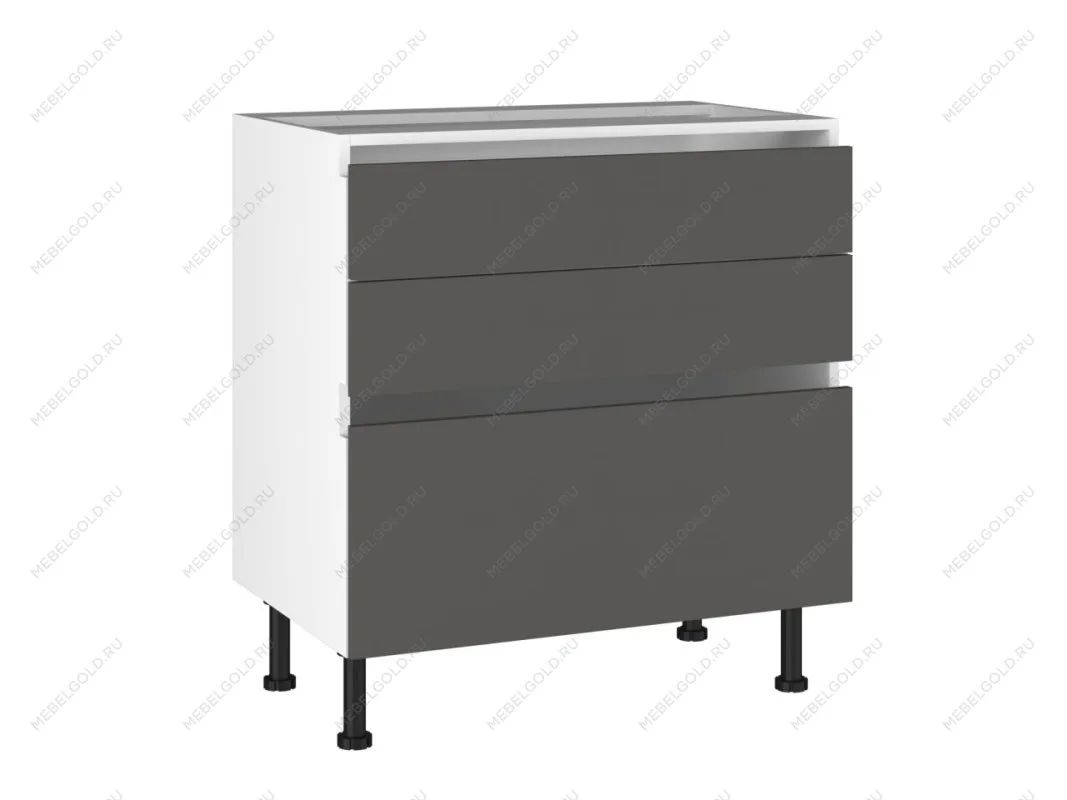 Стол с ящиками СЯ-80, Виста (800*523*870) Экокожа Серый, 26621