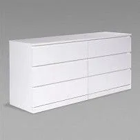Комод Варма Прайм, 6 ящиков, горизонтальный, 160х77х48 см, эмаль, белый