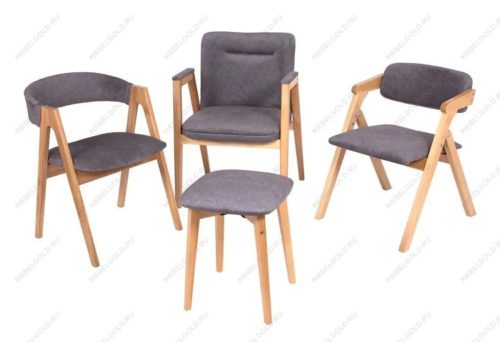 Стул складной Томас (бук/ткань Айсберг грей) | изображение 6