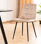 Стул кухонный Signal MILA VELVET (бежевый/черный) | изображение 1