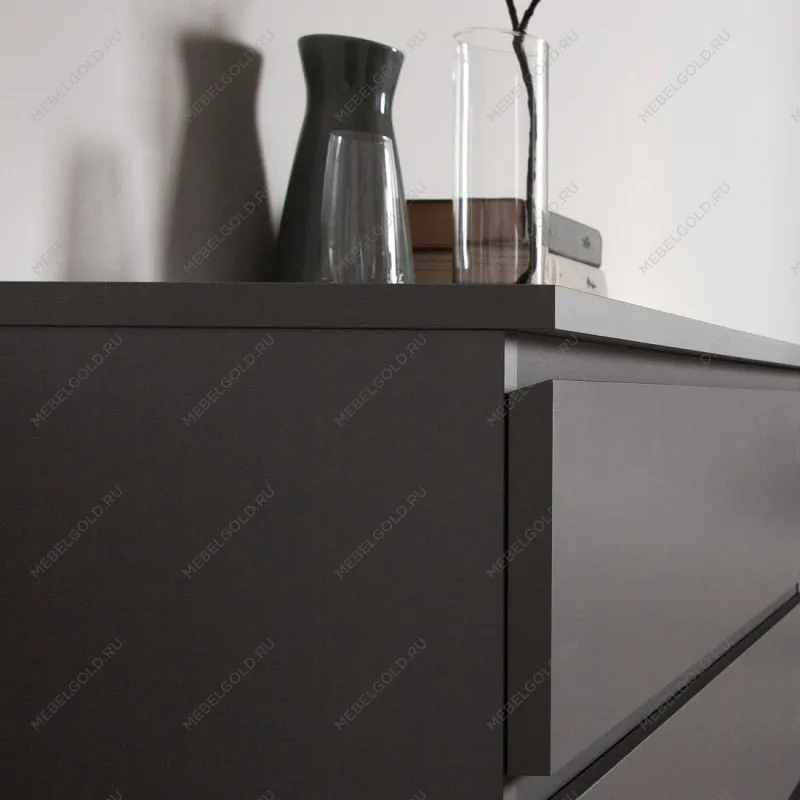 Комод Варма, 3 ящика, 80х78х40 см, эмаль серая | изображение 2