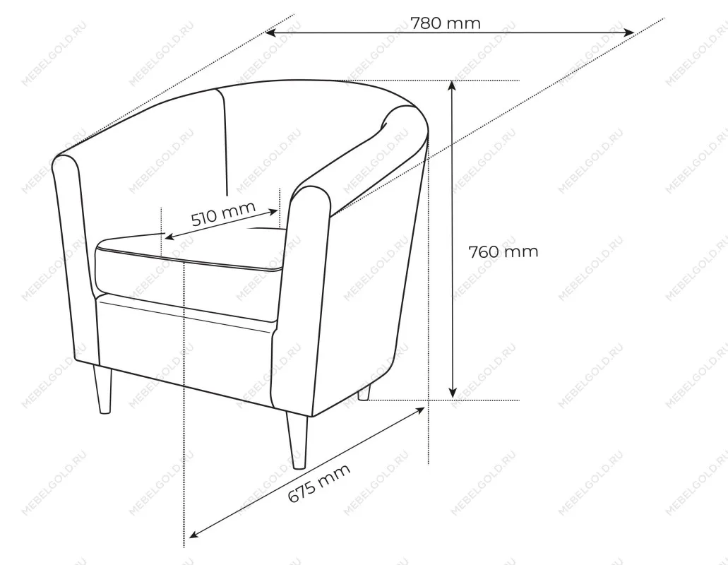 Кресло для отдыха ТУННЕ, 78х68х76 см, лайм | изображение 3