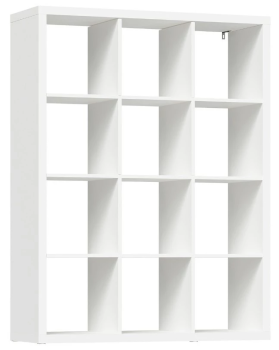 Стеллаж Фора, 12 полок, 112х147х38 см, белый