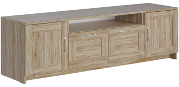 Тумба для ТВ Сириус, 2 двери и 2 ящика, 156х41х47 см, дуб сонома
