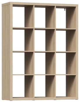 Стеллаж Фора, 12 полок, 112х147х38 см, дуб беленый