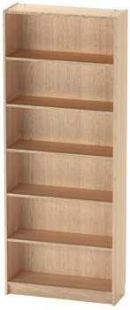 Стеллаж Варма, 6 полок, 78х198х28 см, шпон дуб, беленый