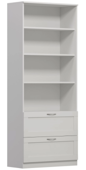 Стеллаж Сириус, 2 ящика, 78х35х190 см, белый