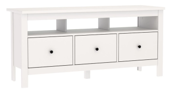 Тумба ТВ Сага, 3 ящика, 131х42х63 см, белая