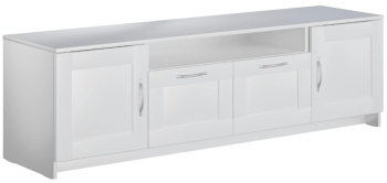 Тумба для ТВ Сириус, 2 двери и 2 ящика, 156х41х47 см, белая