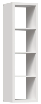 Стеллаж Фора, 4 полки, 147x42х38 см, белый
