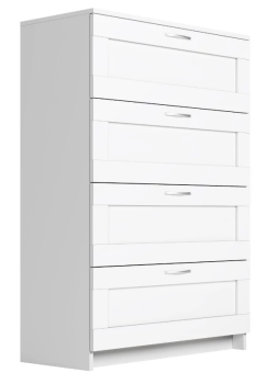 Комод Сириус, 4 ящика, 78х41х123 см, белый