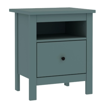 Тумба прикроватная Сага, с доводчиками, 51х41х62 см, темно-бирюзовая